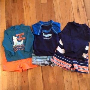 Three Bathing Suit Sets - Toddler Boy 18months
